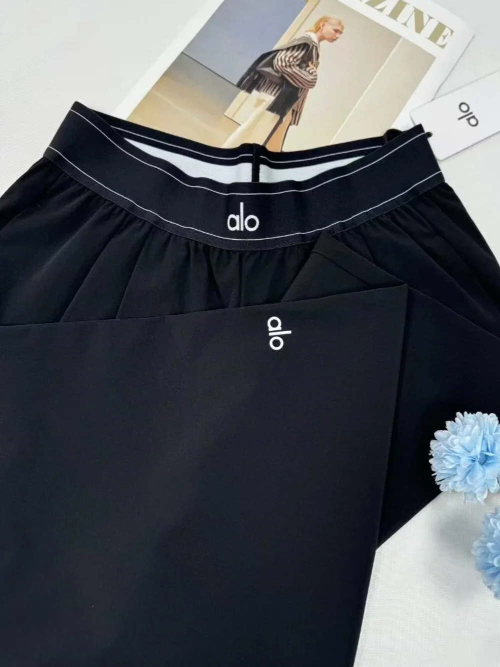NWT Alo Yoga Suit Up Trouser Black Wide Leg Pant Regular 30" Inseam π€πββοΈ - Picture 5 of 8